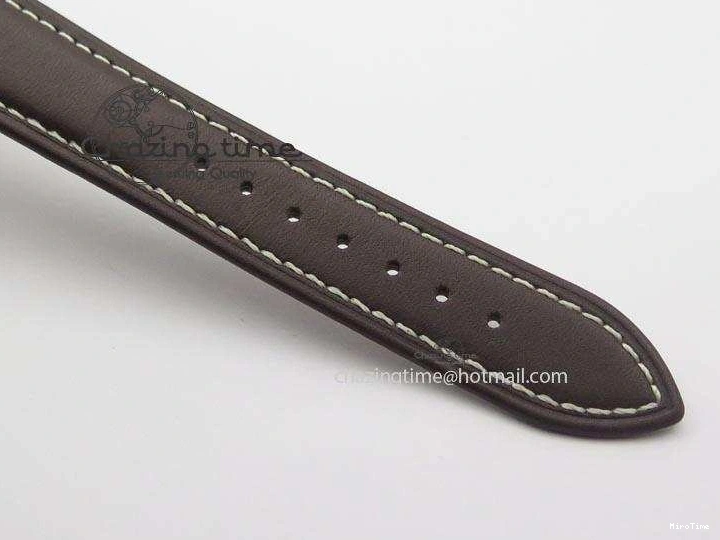 MiroTime 0505 Thermal Cellini Date YG Gold Sticks Dial On Brown Leather Strap A 3885